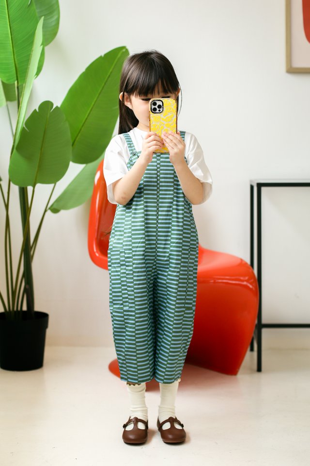 KIYO “GROOVY" JUMPER IN GREEN/BLUE