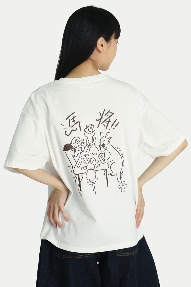 "MA-JONG" TEE IN WHITE