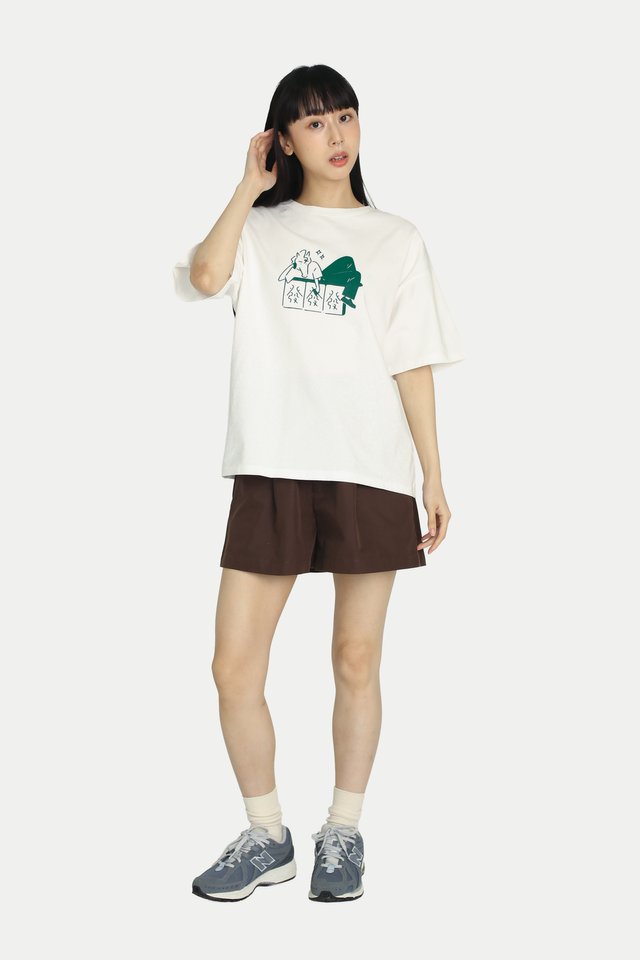"LUCKY HORSE" TEE IN WHITE