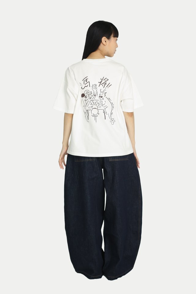 "MA-JONG" TEE IN WHITE
