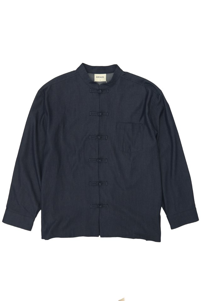 LEI PANKOU CHAMBRAY SHIRT IN NAVY