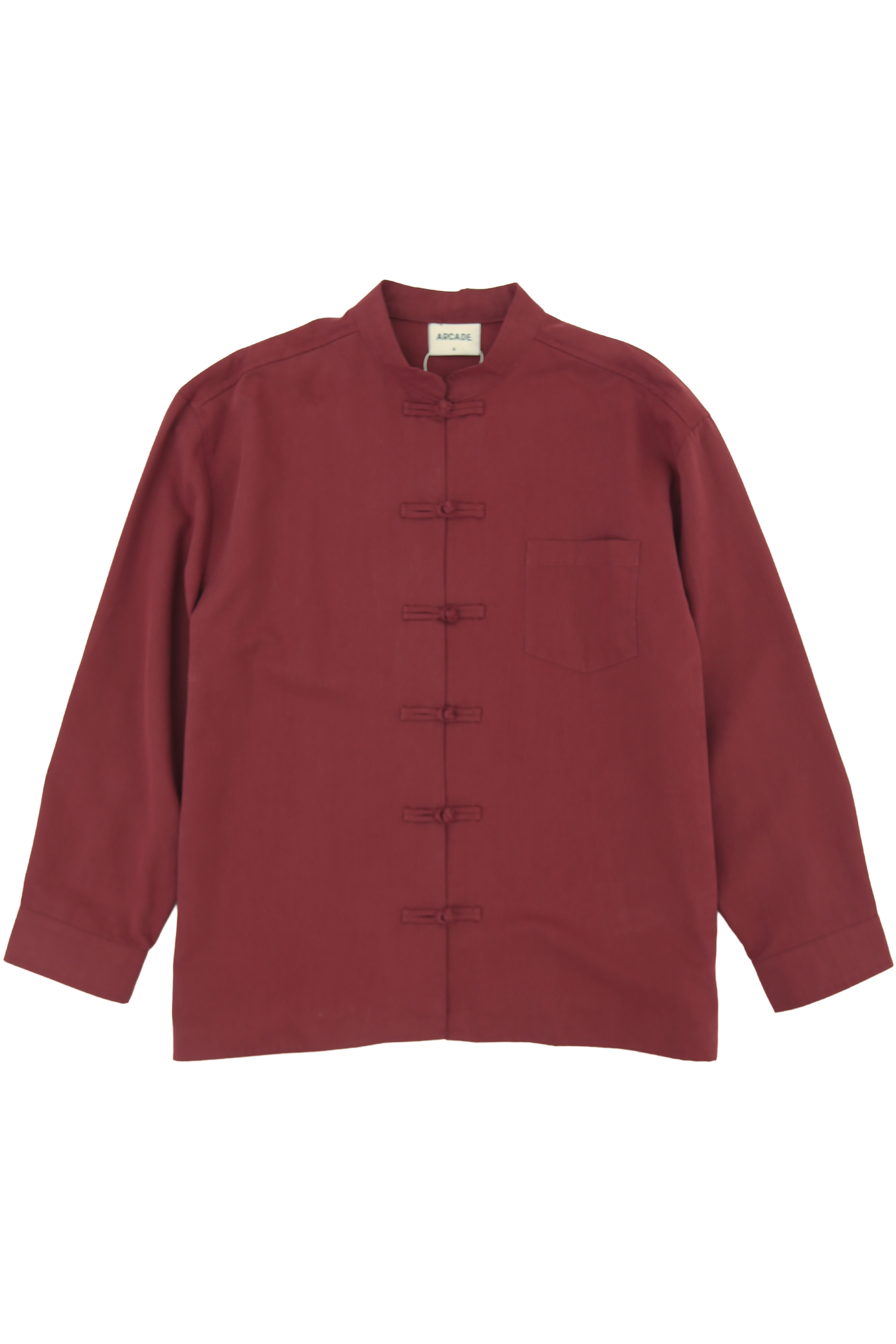 LEI PANKOU RELAXED-FIT SHIRT IN MAROON