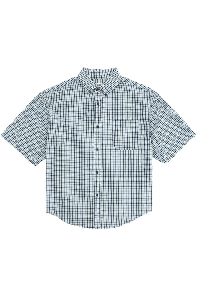 DAVIS OVERSIZED CHECKED SHIRT IN BLUE
