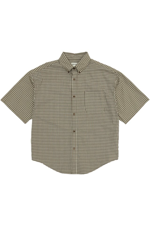 DAVIS OVERSIZED CHECKED SHIRT IN BROWN