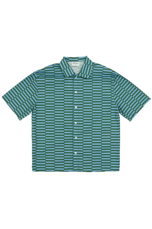 DEWEY "GROOVY" SHIRT IN GREEN/BLUE
