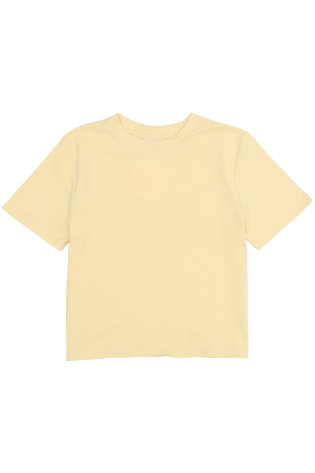 HEDI CROPPED FITTED TEE IN CREAM