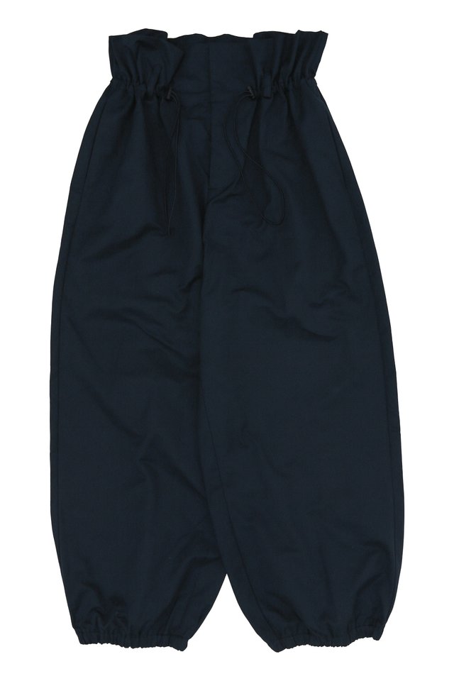 IROH PAPERBAG BALLOON TROUSERS IN NAVY