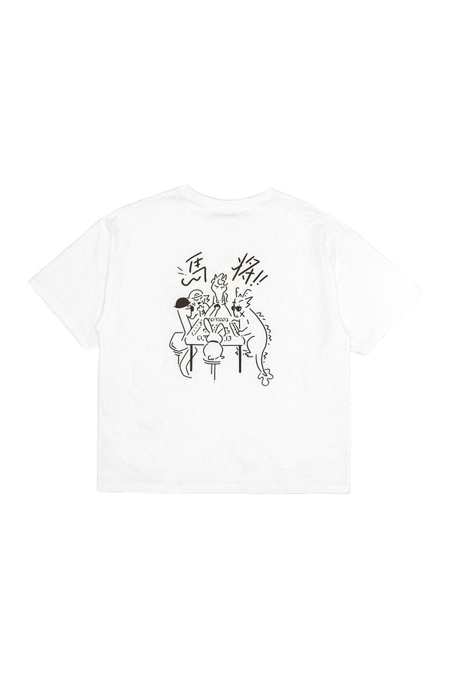 "MA-JONG" TEE IN WHITE