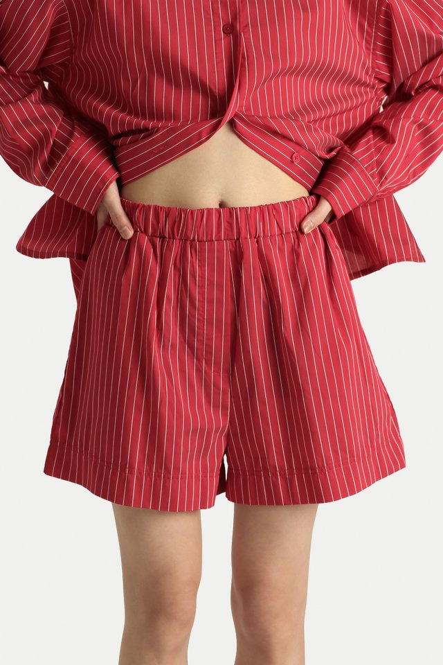 GINNY BOXER SHORTS IN RED STRIPES