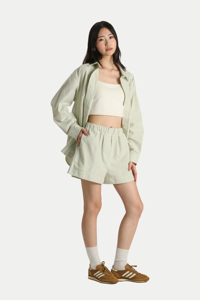 GINNY BOXER SHORTS IN PEAR STRIPES