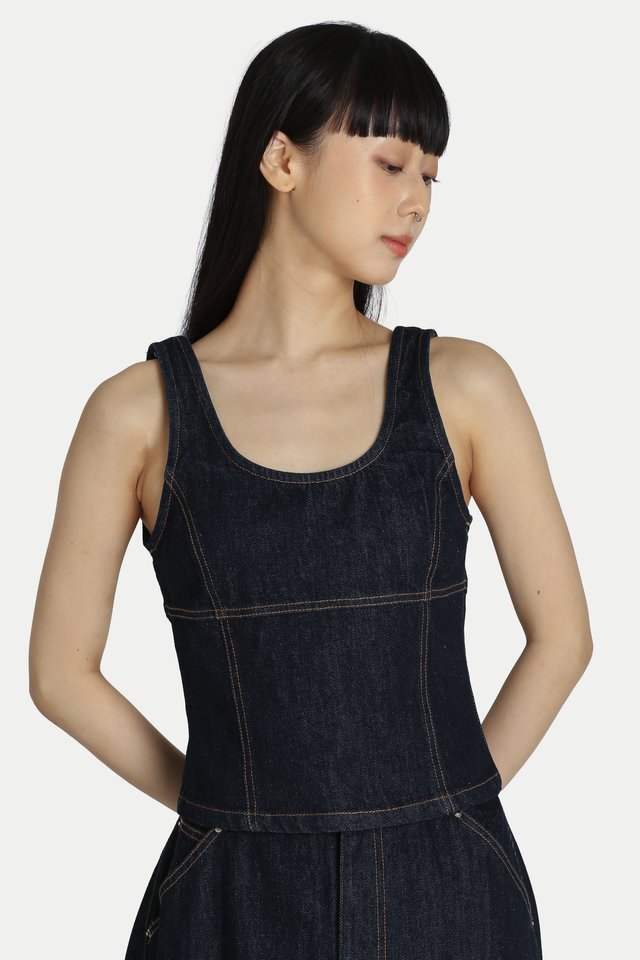 JACE DENIM SLIM-FIT TOP IN DARK WASH