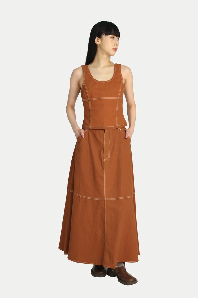 JACE DENIM SLIM-FIT TOP IN GINGER