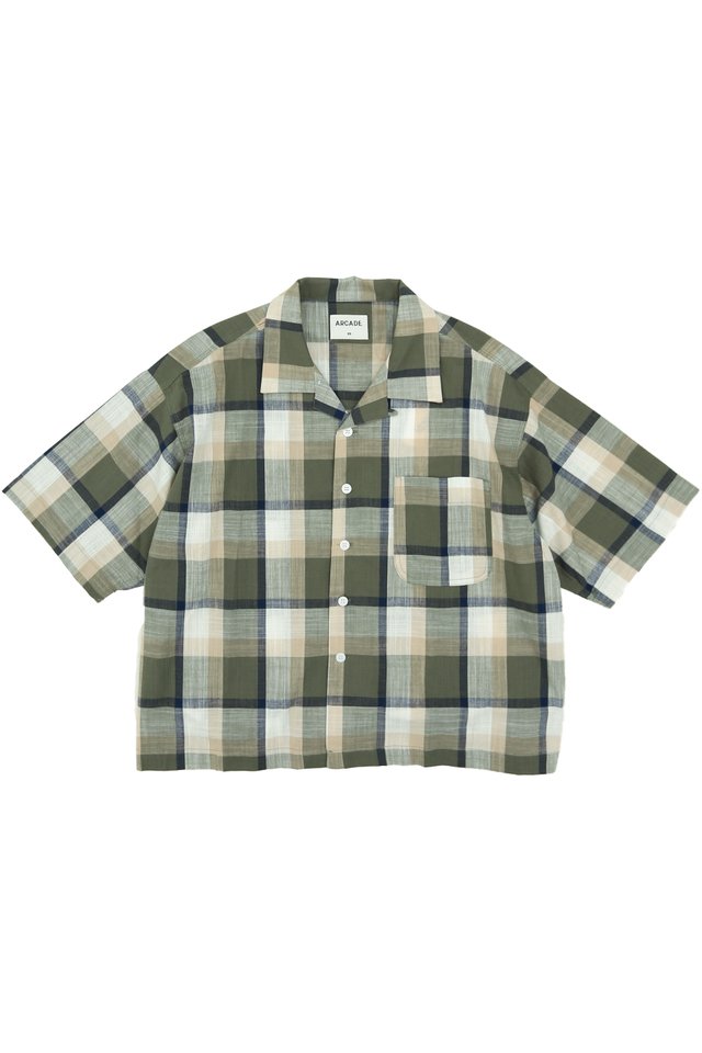 MARLON CHECKED CAMP COLLAR SHIRT IN BAMBOO