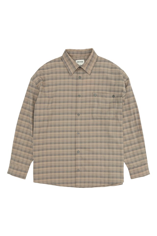 WALT CHECKED POCKET SHIRT IN GREY