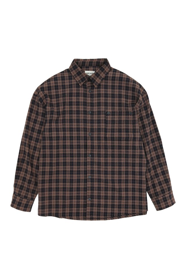 WALT CHECKED POCKET SHIRT IN NAVY