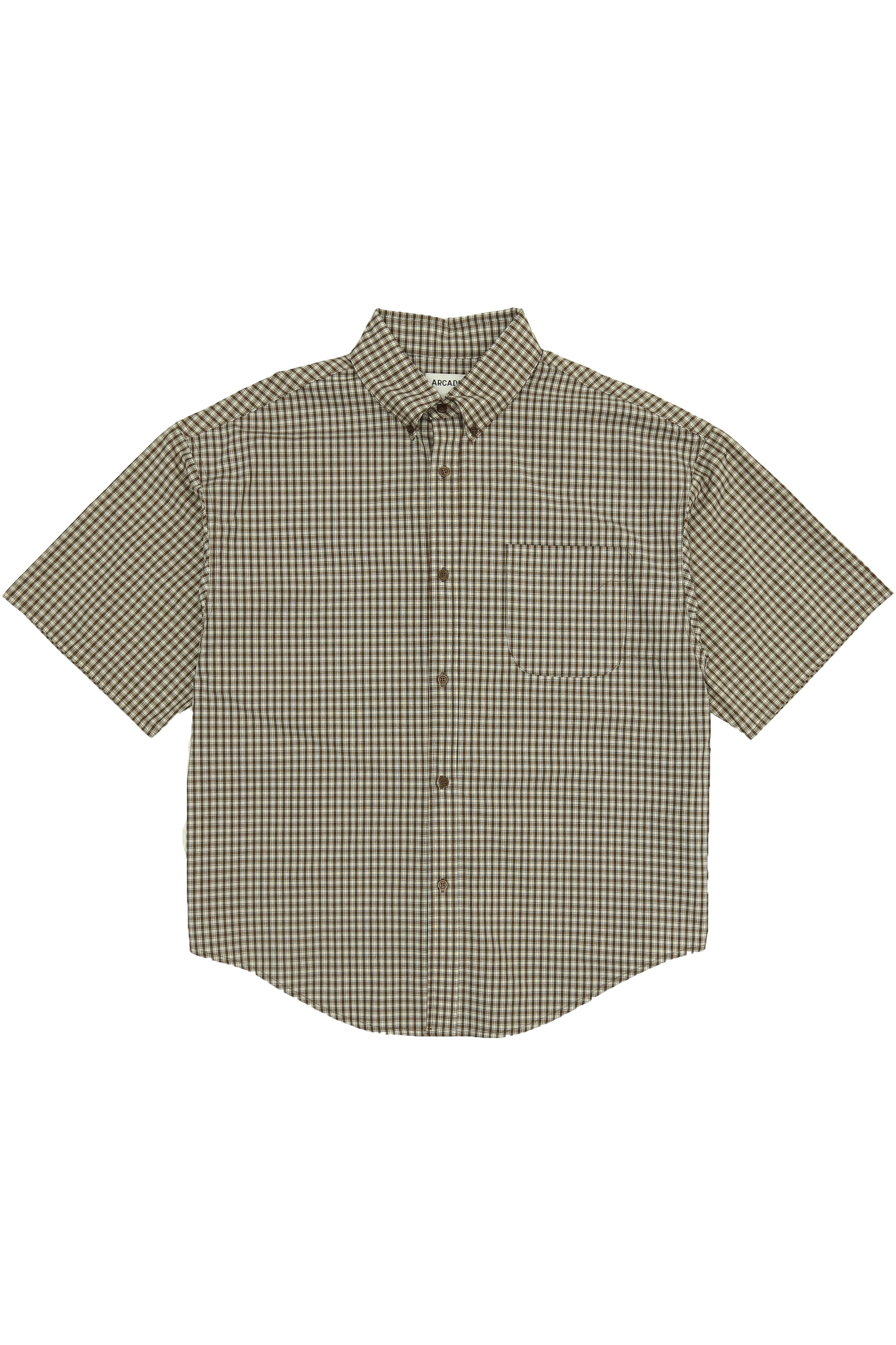 DAVIS OVERSIZED CHECKED SHIRT IN BROWN
