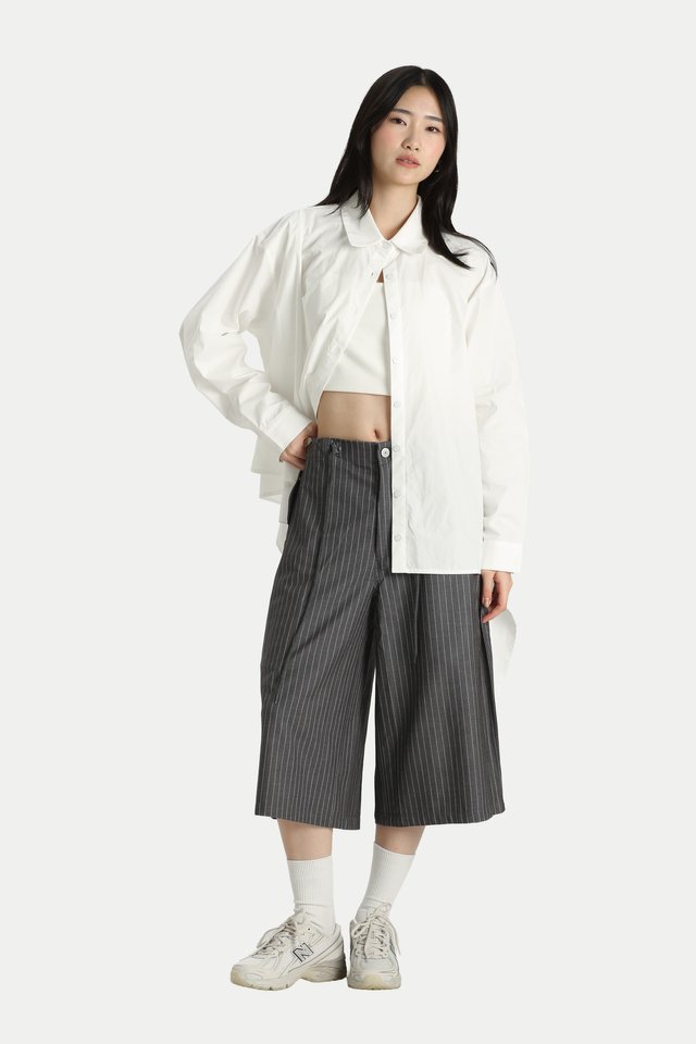 RAIDEN LONGLINE JORTS IN PEBBLE STRIPES