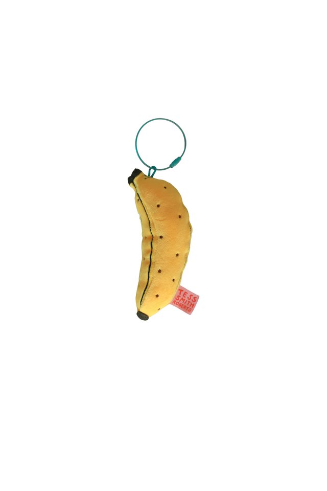 TESS SMITH-ROBERTS “BAD BANANA” PLUSHIE KEYCHAIN