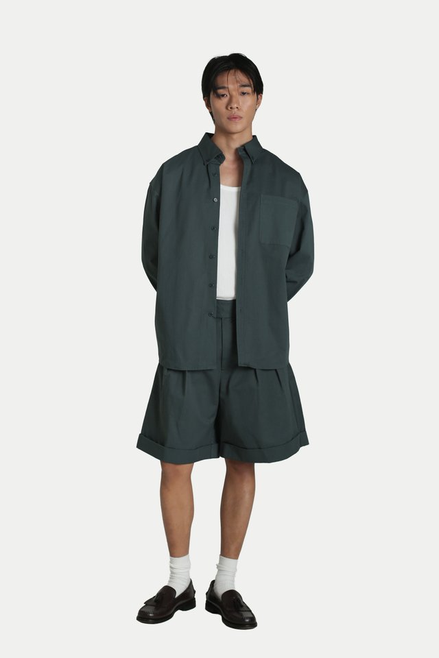 THIERRY OVERSIZED SHIRT IN TEAL