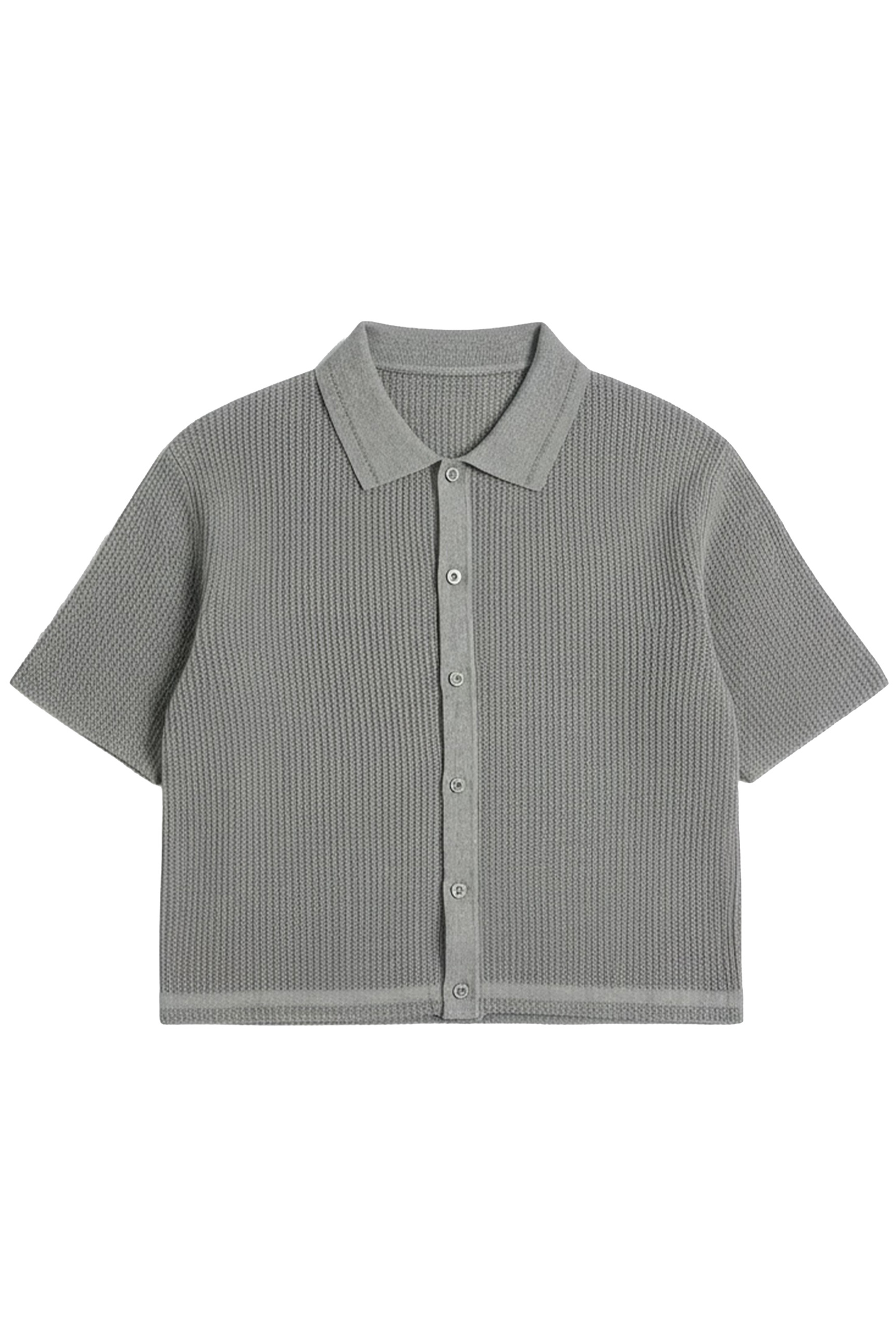 LOIC KNITTED BOXY-FIT SHIRT IN HEATHER