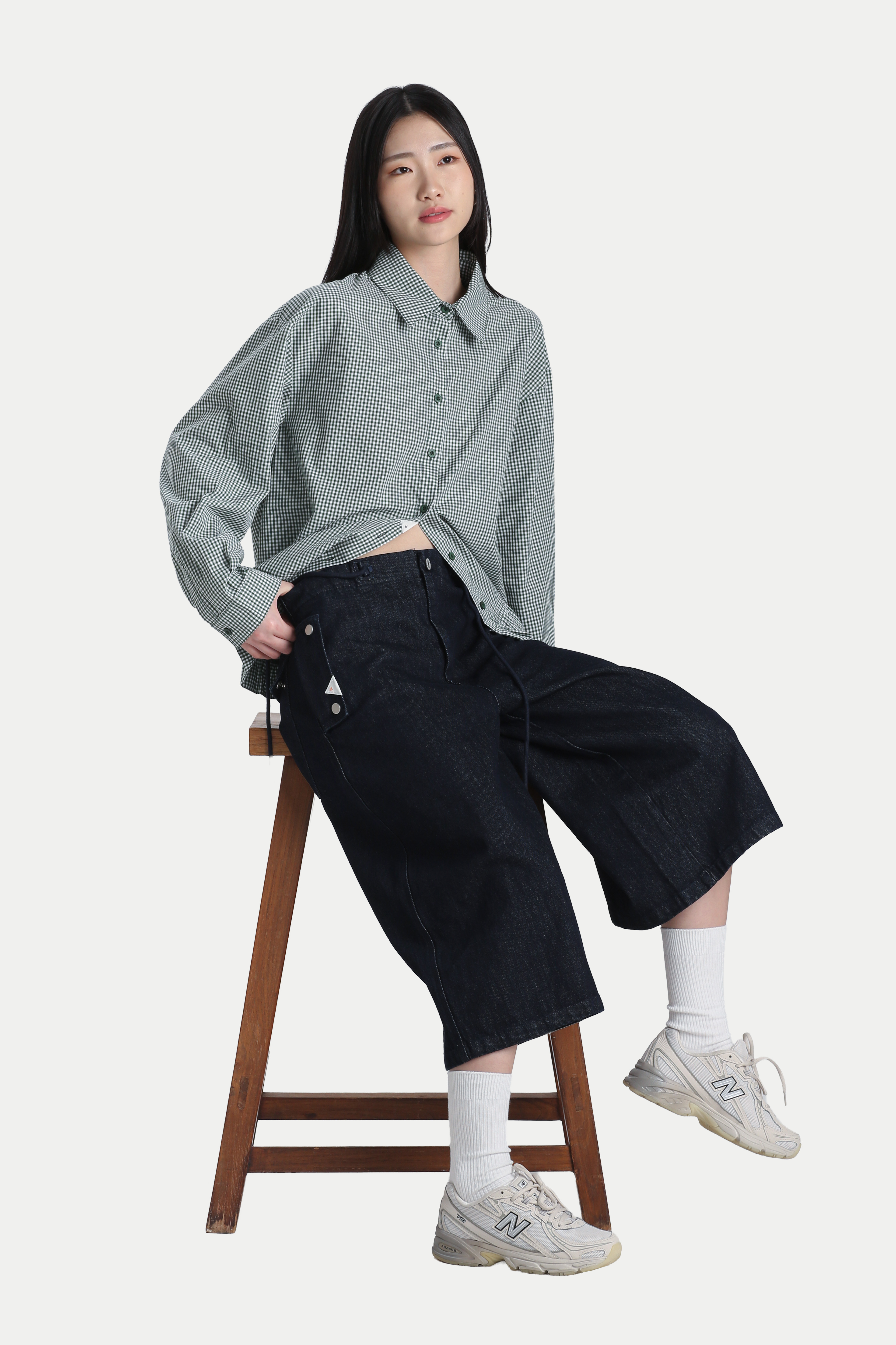 RAIDEN LONGLINE JORTS IN DARK WASH