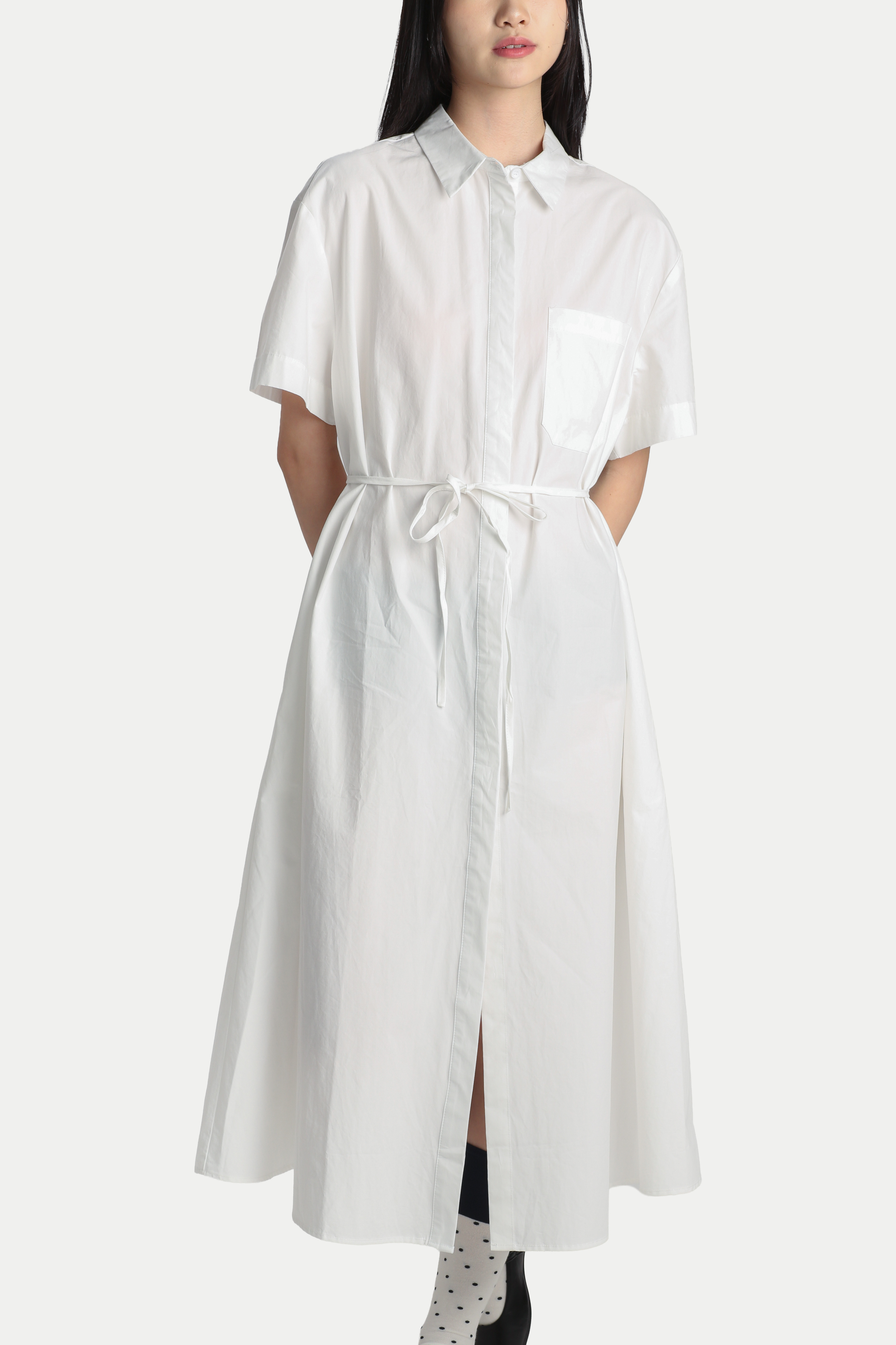 CHIARA OVERSIZED SHIRT DRESS IN WHITE