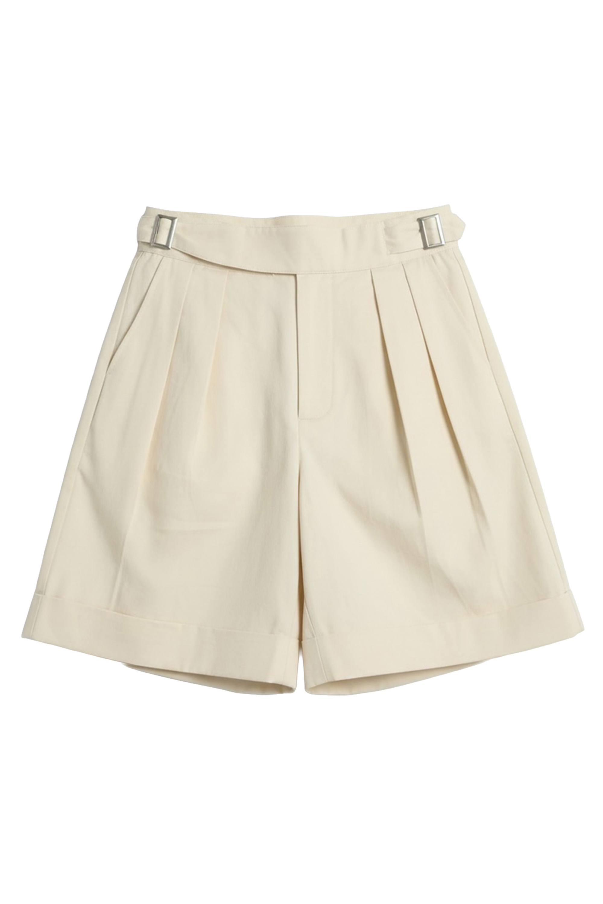 OSKAR PLEATED GURKHA SHORTS IN CREAM