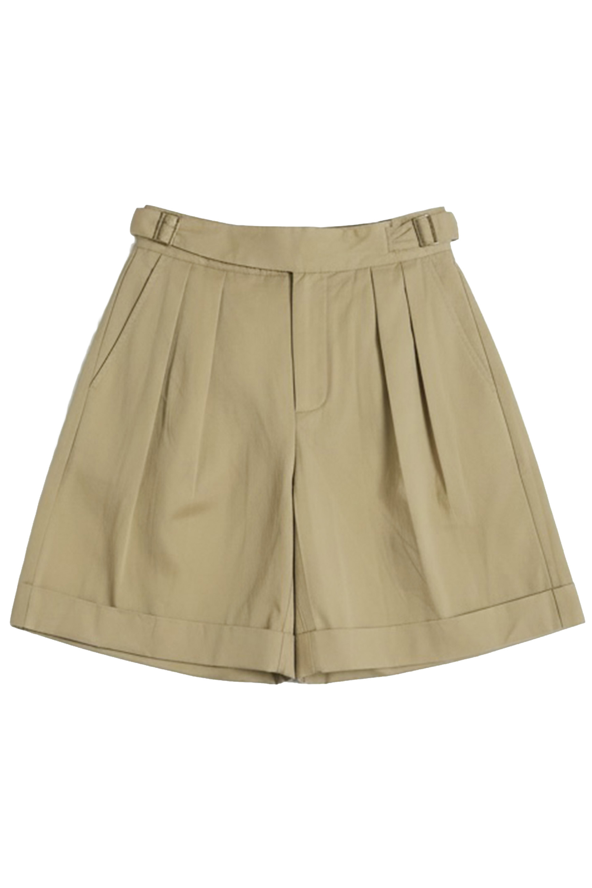 OSKAR PLEATED GURKHA SHORTS IN KHAKI