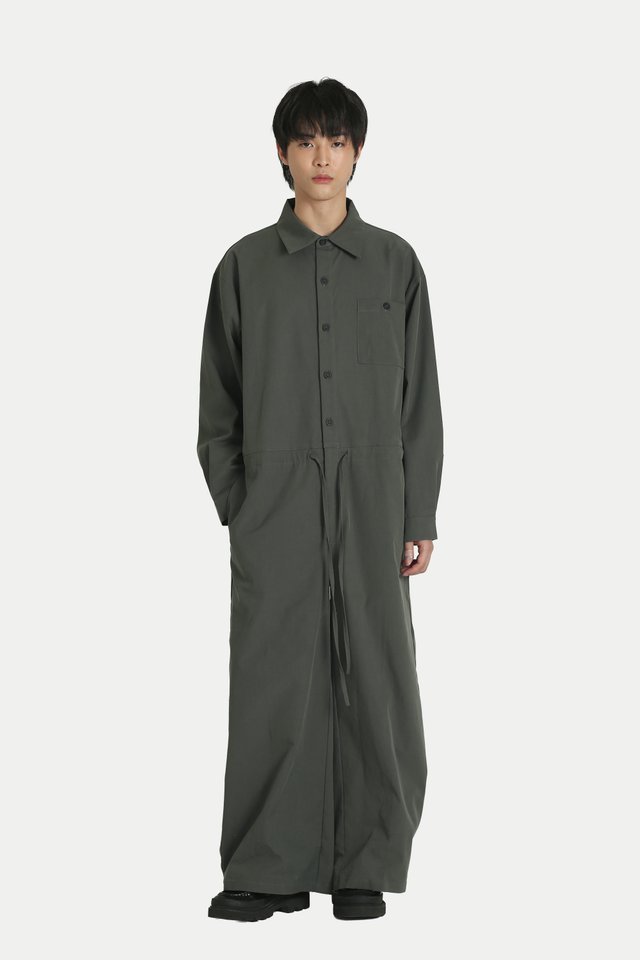 ANSEL UTILITY BOILERSUIT IN AGAVE