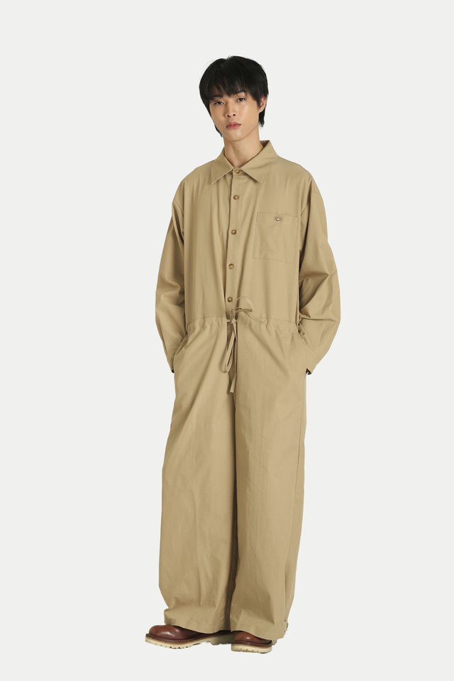 ANSEL UTILITY BOILERSUIT IN KHAKI
