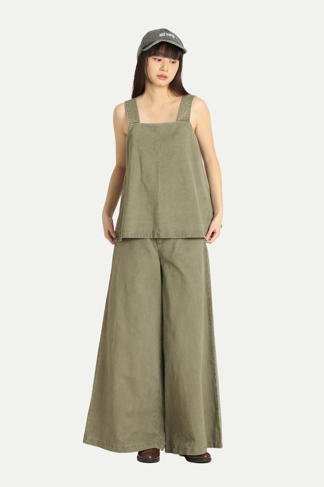 CLIO SASH TIE BACKLESS TOP IN SENCHA