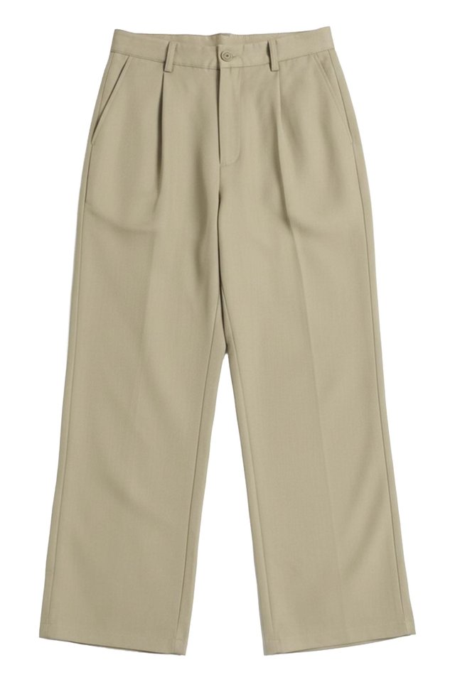 DRIES PLEATED TROUSERS IN CONCRETE