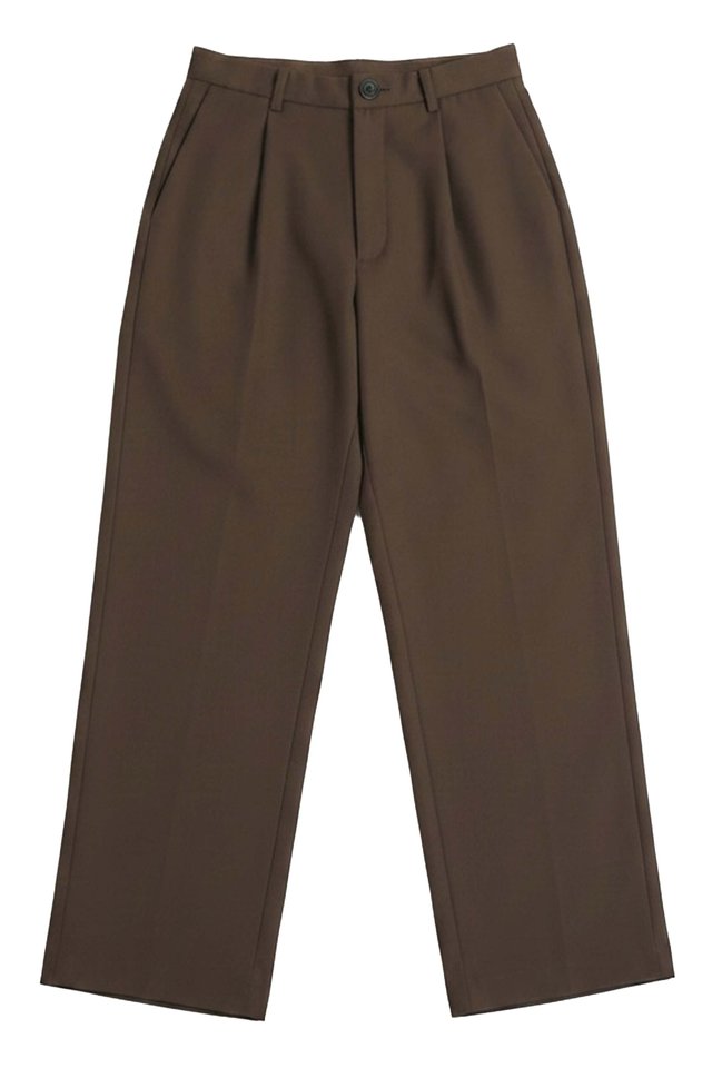 DRIES PLEATED TROUSERS IN WALNUT