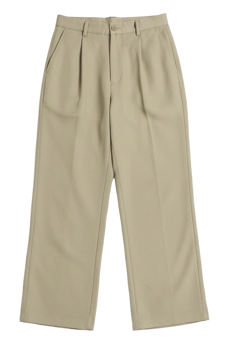 DRIES PLEATED TROUSERS IN CONCRETE