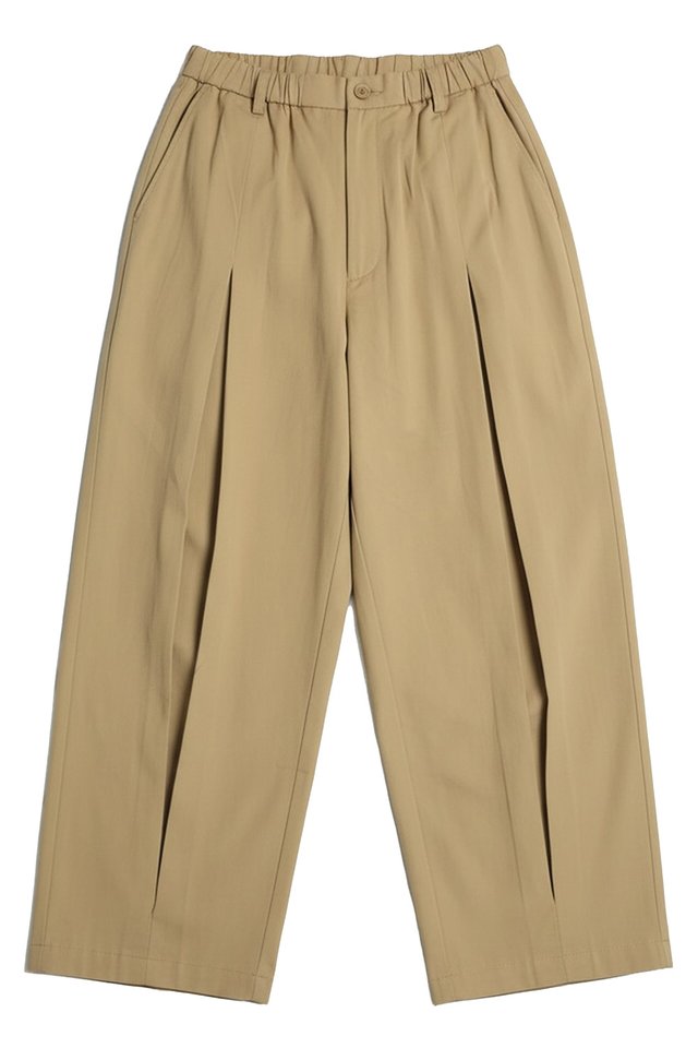 HARRISON BOX PLEAT TROUSERS IN KHAKI