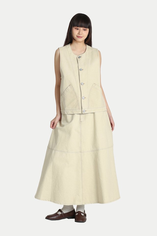 JADEN FLARE SKIRT IN OAT