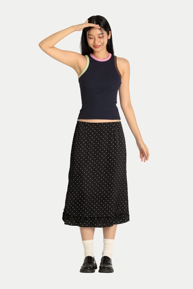 YUNA COLOURBLOCK TANK IN NAVY