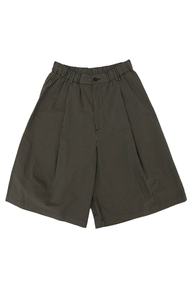TODO WIDE-FIT GINGHAM SHORTS IN VINEYARD