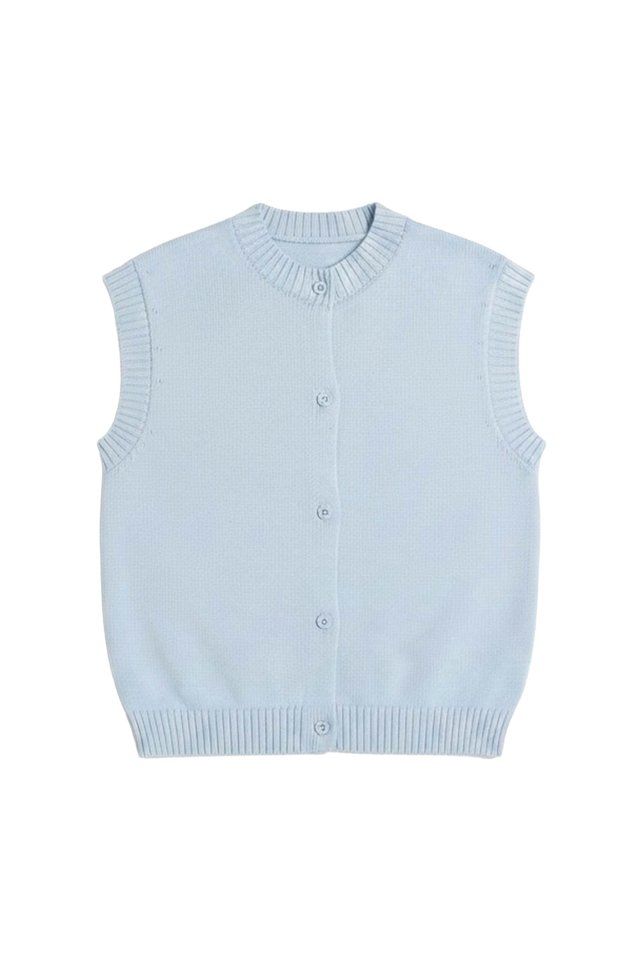 BING KNITTED VEST IN SKY
