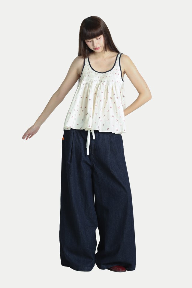 ALICE PINTUCK PLEAT TOP IN CHERRIES