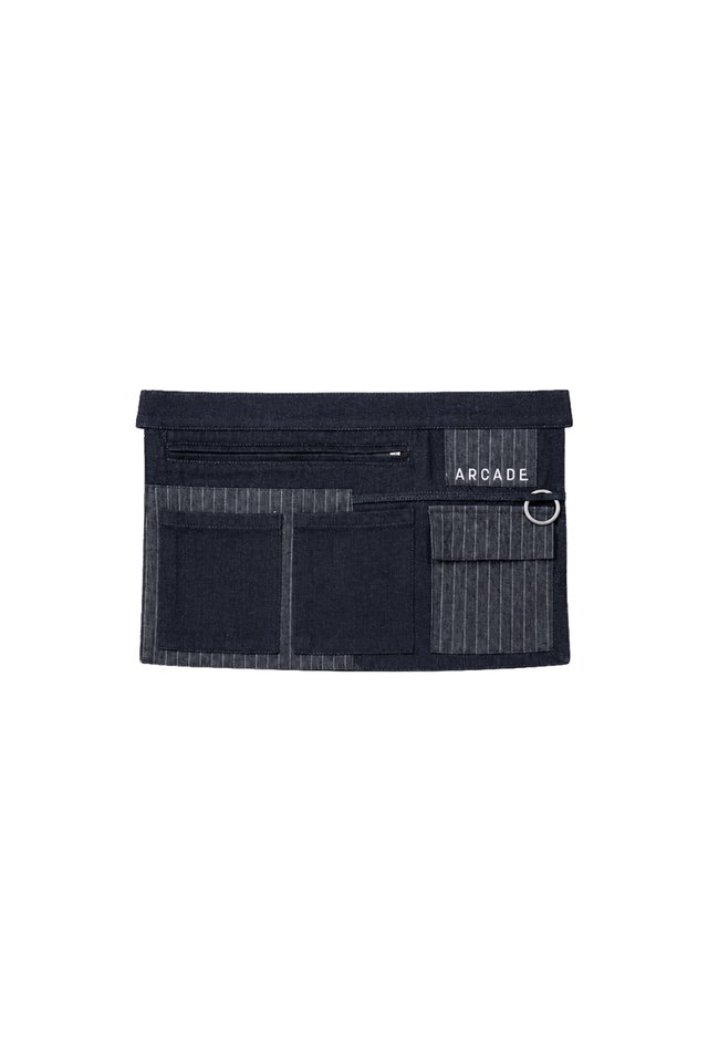GORO DENIM APRON BELT BAG IN DARK/STRIPES