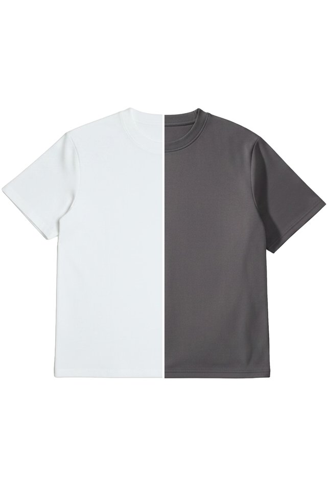 THE WEEKEND TEE IN WHITE/CHARCOAL (SET OF TWO)