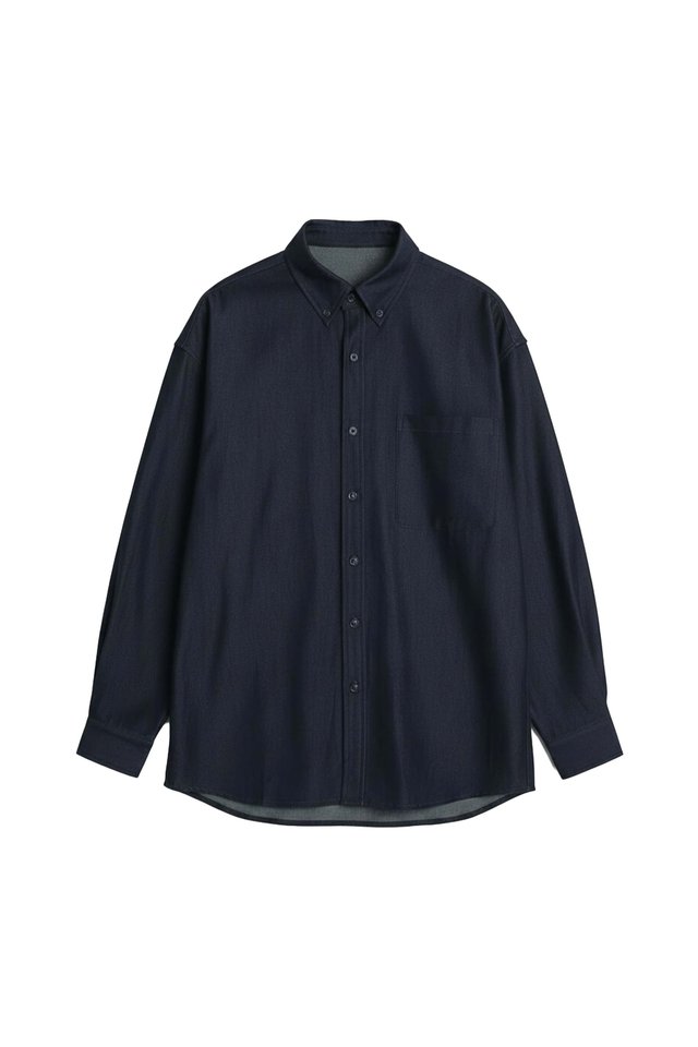THIERRY OVERSIZED CHAMBRAY SHIRT IN DARK WASH