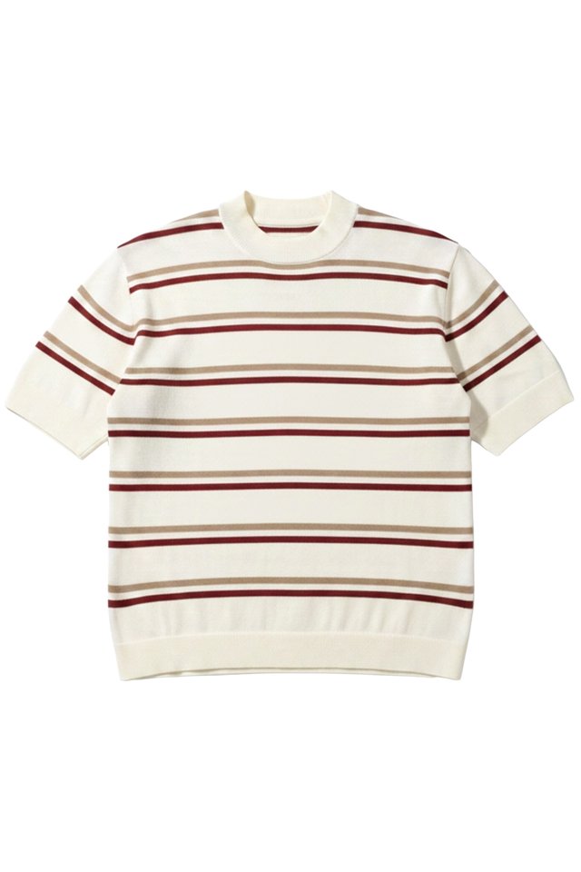 HUEY STRIPED KNIT TOP IN CREAM