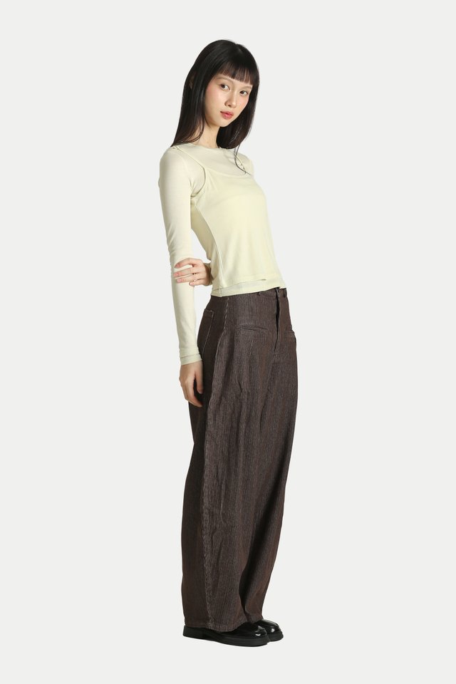 MIKA LONG SLEEVE & CAMI SET IN LIME
