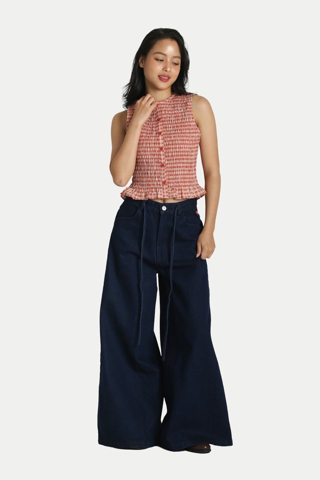 ARCADE X ALIGN KALENA DENIM FLARE JEANS IN DARK WASH