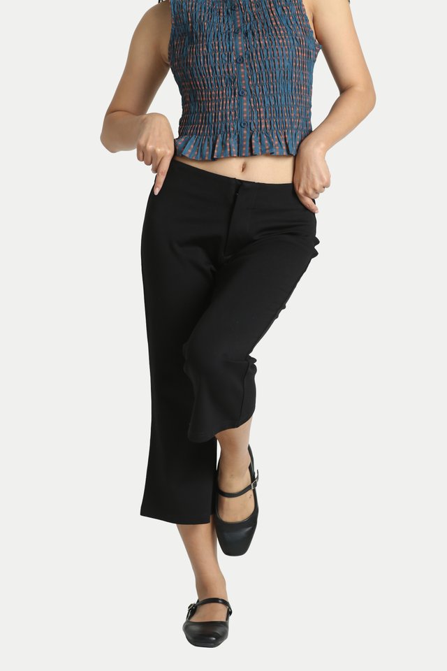 ARCADE X ALIGN XYLIE CAPRI PANTS IN BLACK