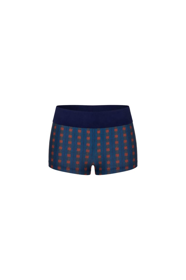 ARCADE X ALIGN FRANKIE SWIM SHORTS-MARINE PLAID