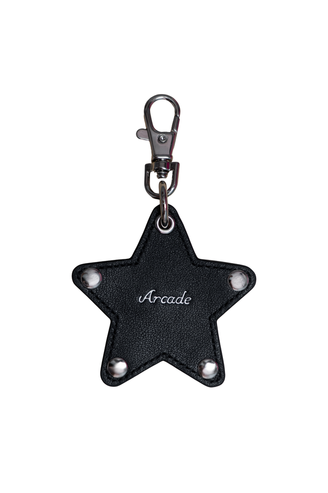 ARCADE X RUBY MERLOT LEATHER STAR CHARM-BLACK
