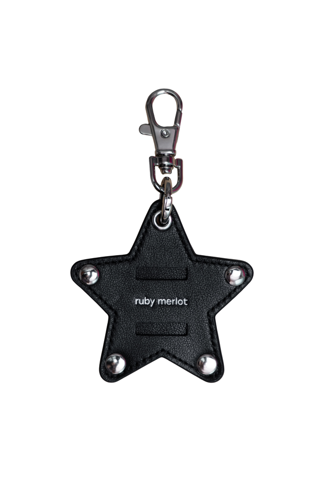 ARCADE X RUBY MERLOT LEATHER STAR CHARM-BLACK